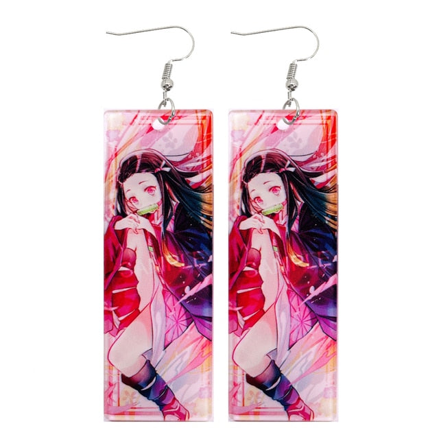 Acrylic Tanjiro Earrings