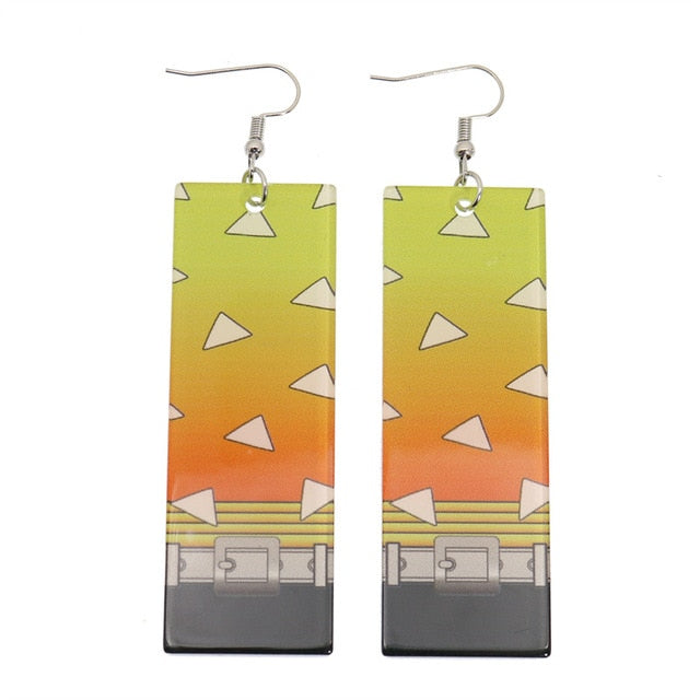 Acrylic Tanjiro Earrings