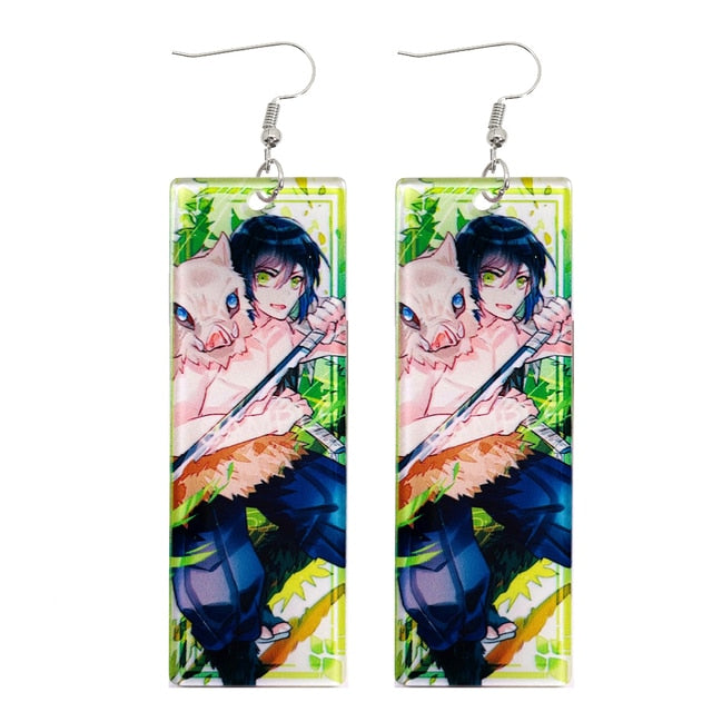 Acrylic Tanjiro Earrings